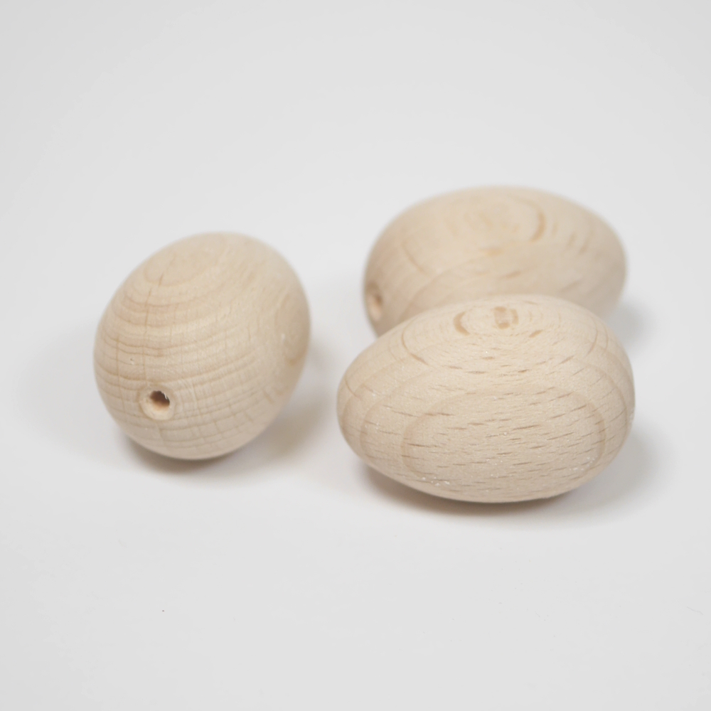 Eier aus Holz klein 5 Stück, Rohholz Eier zum Basteln
