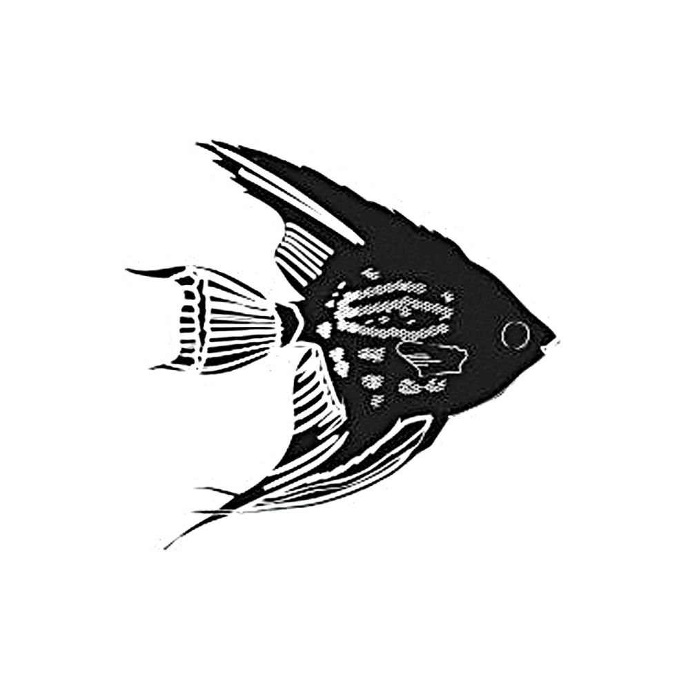 Encaustic Holzstempel - Fisch