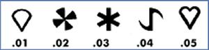 33311g Brennstempel-Satz "Motiv" für Brenn-Peter Brenngerät 26 W